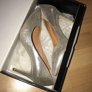 J.Crew Isabelle Crackled Metallic Pumps